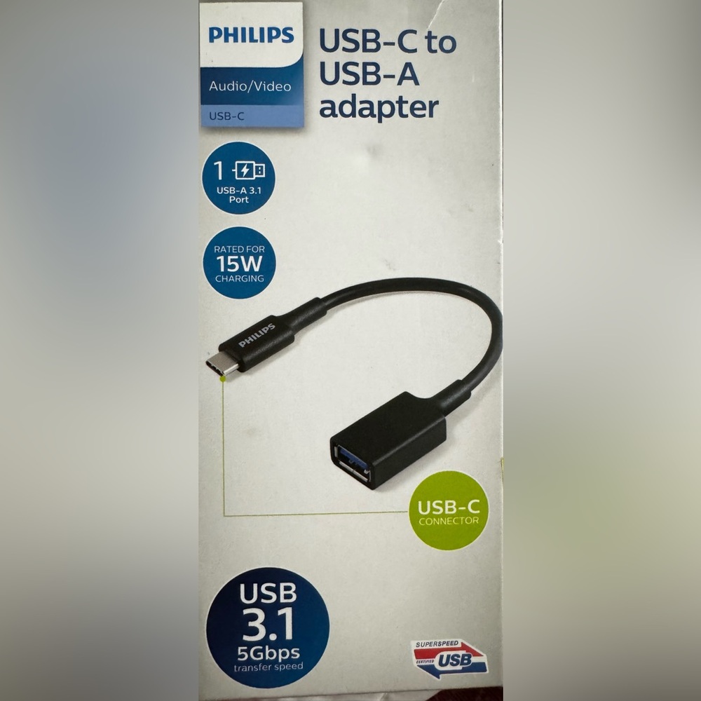 Philips USB-C to 3.1 USB-A Female Adaptor